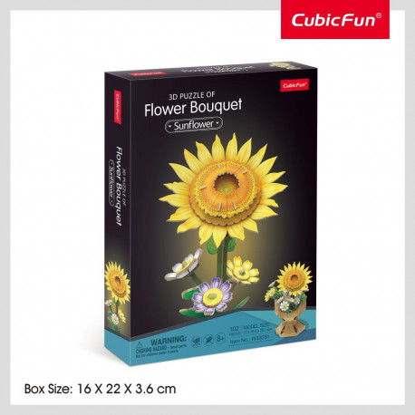 CUBICFUN 3D Puzzle Flower Bouquet - Sunflower