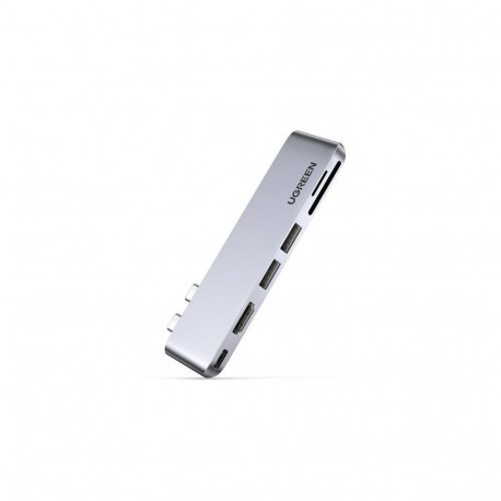 Ugreen 80856 laptop dock/port replicator 2 x USB 3.2 Gen 2 (3.1 Gen 2) Type-C Aluminium