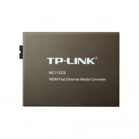 Media Converter - TP-Link MC112CS 100 Mbps 100BASE-FX to 100BASE-TX Single-Mode 20 km WDM SC