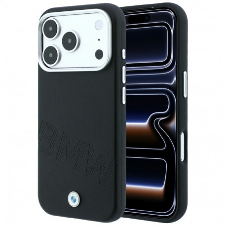 BMW BMW Sign Inclined Deboss Letters MagSafe Case for iPhone 18 Pro Max / 17 Pro Max - Black