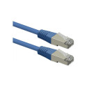 "KAB ROLINE Patchkabel Cat.6 Class E PoE S/FTP PiMF blau 0,3m"