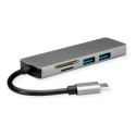 dokkimisjaam USB Typ C 4K HDMI 2x USB3.2 Gen1 Typ A SD/MicroSD