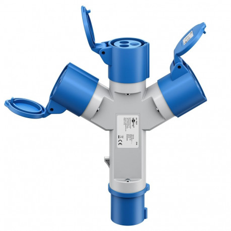 Goobay CEE adapter, CEE pistik 3x CEE pistikupesaga