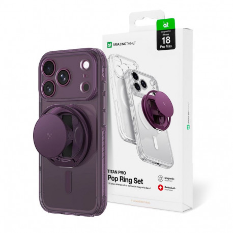 AmazingThing Titan Pro Pop Lens Case for iPhone 18 Pro Max with Camera Cover, Holder and Stand, MagS