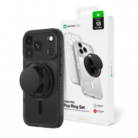 AmazingThing Titan Pro Pop Lens Case for iPhone 18 Pro Max with Camera Cover, Grip and Stand MagSafe