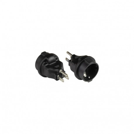 Alcasa PA-4502S power plug adapter Type B Type F Black
