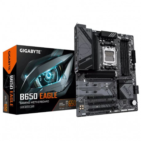 GIGABYTE emaplaat B650 EAGLE AMD Ryzen 9000 Series CPUs 12+2+2 Phases VRM kuni 7600MHz DDR5 (OC) 1xP