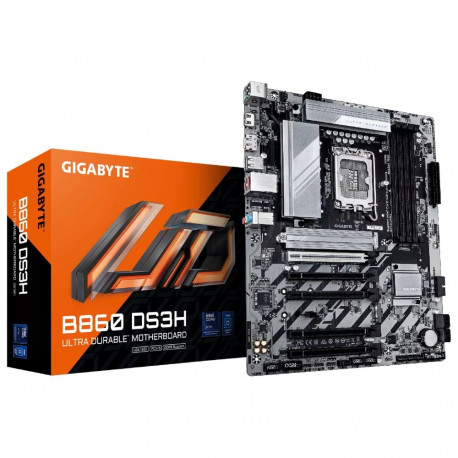 GIGABYTE B860 DS3H Motherboard - Supports Intel Core Ultra CPUs  8+1+2+2 phases VRM  up to 9066MHz D