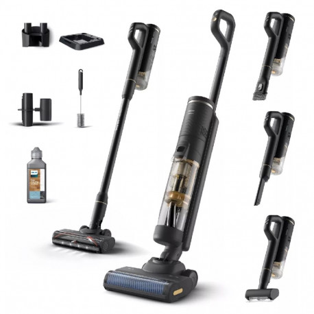 Philips varstolmuimeja 7000 series XW7264/11 2-in-1 akutoitel kuiv- ja märgpuhastuseks, kotita, must