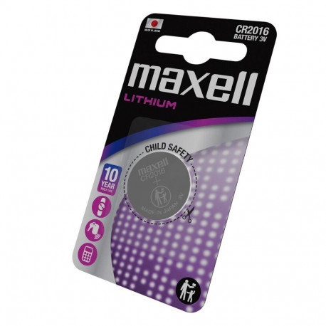 Battery - Maxell CR2016 3V 1-Piece Button Cell Battery