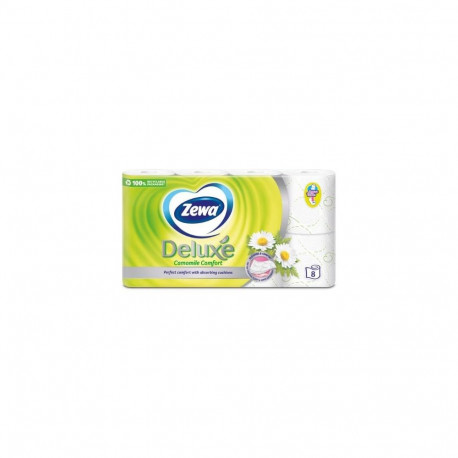 ZEWA Deluxe Tualettpaber 8 rulli (3-kihiline, Camomile Comfort)