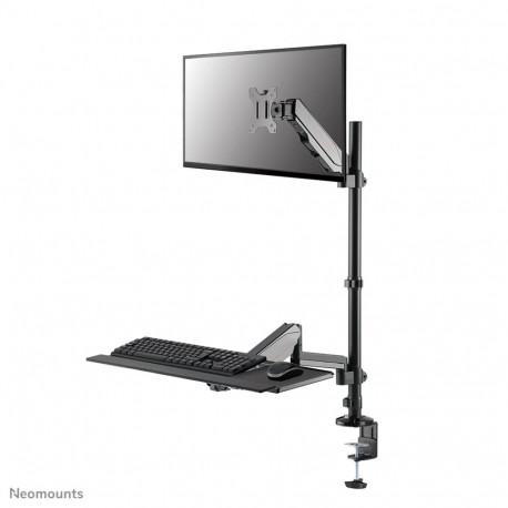 Neomounts tööjaamalaud DS90-325BL1 17–32″ istumiseks ja seismiseks, gaasvedruga