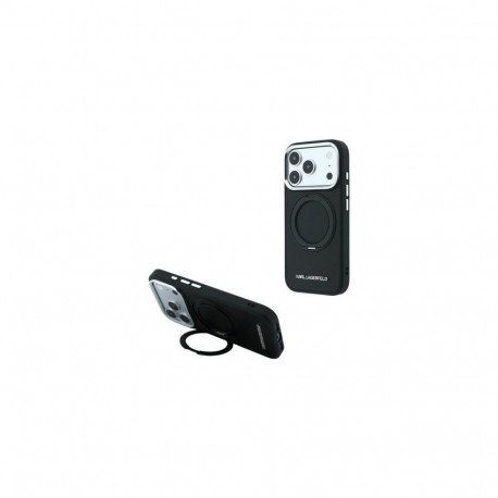 KARL LAGERFELD case for IPHONE 18 Pro/17 Pro compatible with MagSafe (Ring Stand 360 Saffiano Classi