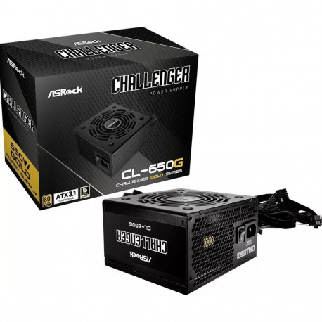 Asrock toiteplokk CL-650G Challenger 650W 20+4 pin ATX ATX, must