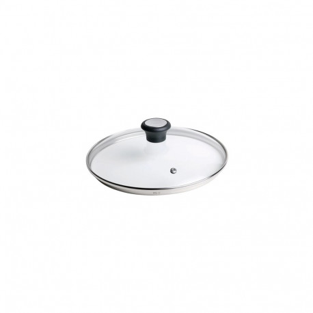 Tefal pannikaas 28097612 ümmargune roostevabast terasest läbipaistev, must