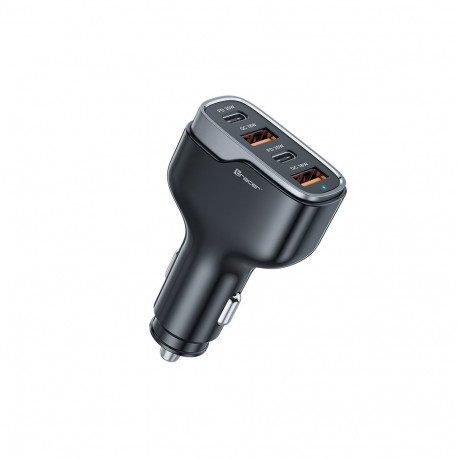 Tracer 47769 QuickCharge Car Charger, Black/Grey