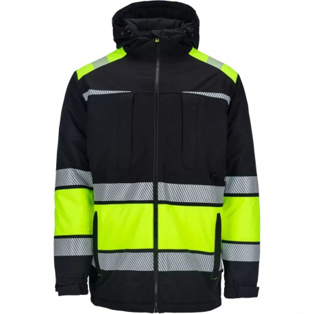 Cerva Oribi HV1 parka must Hi-Vis kollane xl