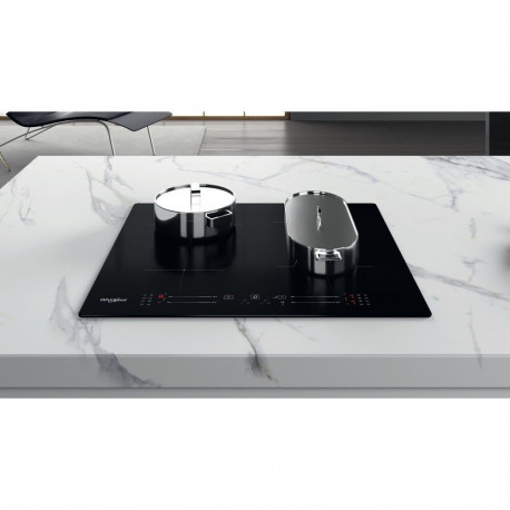 Whirlpool induktsioonpliit WB S2560 NE klaaskeraamiline, 4 keeduvälja, must