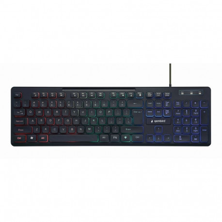 Gembird klaviatuur KB-UML-02 USB USA inglise, must