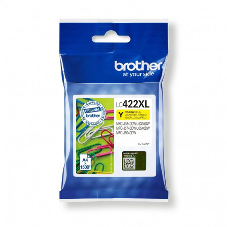 Brother tindikassett LC-422XLY, 1tk, originaal, kollane