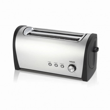 Haeger röster Desayuno Plus 6 2 viilu 1400W, roostevabast terasest, must