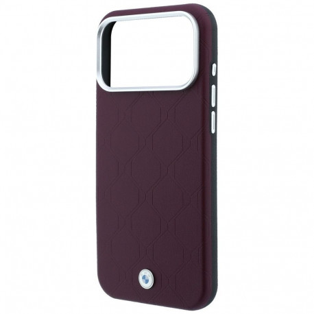 BMW case for IPHONE 18 Pro Max/17 Pro Max compatible with MagSafe (Sign Deboss Quilted Metal Logo) b