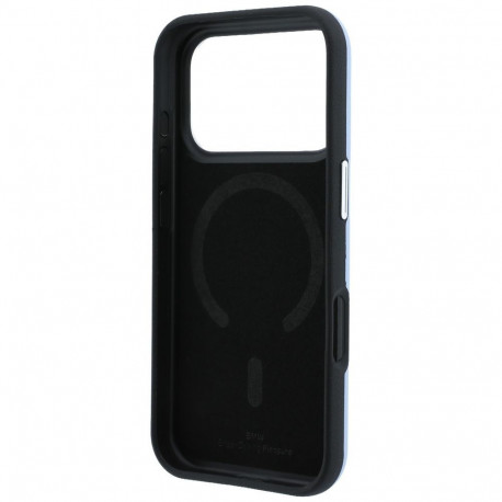 BMW case for IPHONE 18 Pro Max/17 Pro Max compatible with MagSafe (Sign Inclined Deboss Letters) blu