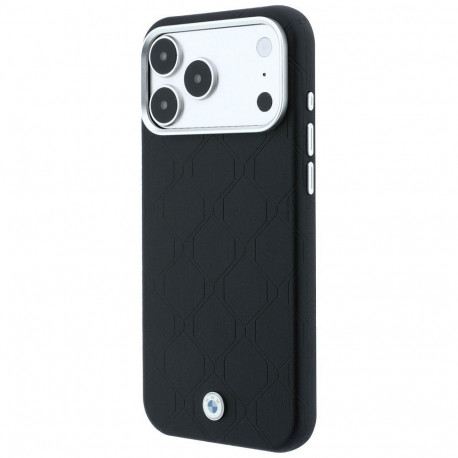BMW case for IPHONE 18 Pro Max/17 Pro Max compatible with MagSafe (Sign Deboss Quilted Metal Logo) b