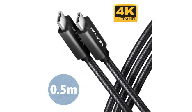 Axagon USB-kaabel BUCM32-CM05AB USB 3.2 Gen 2x2 0.5m USB C, must