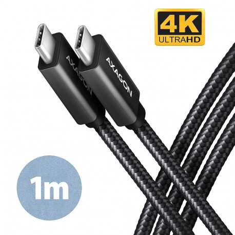 Axagon USB-kaabel BUCM32-CM10AB USB 3.2 Gen 2x2 1m USB C, must