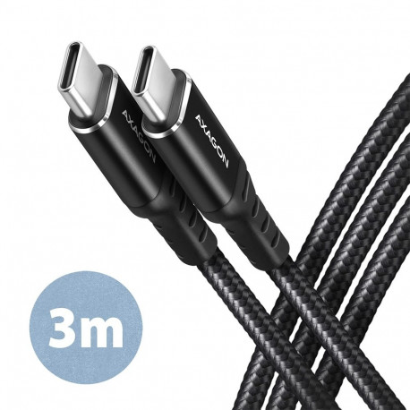 Axagon USB-kaabel BUCM-CM30AB USB 2.0 3m USB C, must