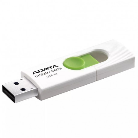 ADATA USB-mälupulk UV320 64GB USB Type-A 3.2 Gen 1 (3.1 Gen 1), roheline-valge