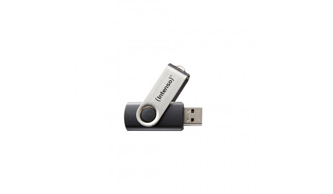 Intenso USB-mälupulk Basic Line 64GB USB Type-A 2.0, must, hõbedane