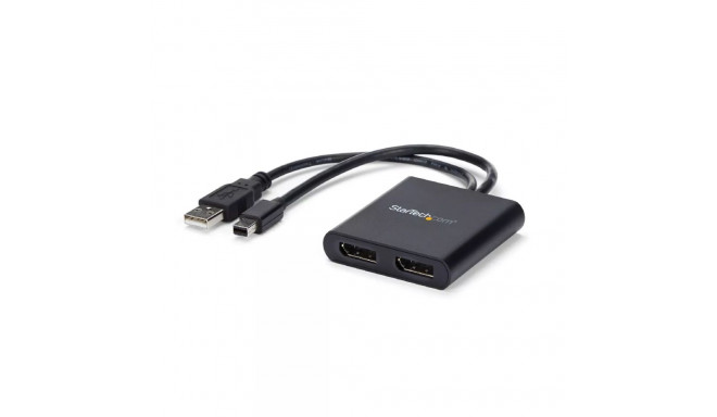 StarTech.com 2-pordiline mitme monitori adapter Mini DisplayPort 2x DisplayPort MST-jaotur kahe 4K 3