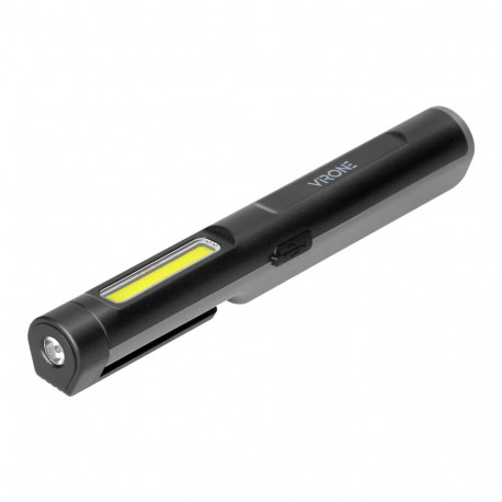 Töökoja LED taskulamp, 5+3W, 300lm+70lm, 600mAh, magnet, klamber (12 tk.)