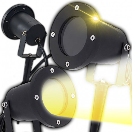 2x lampa ogrodowa led wbijana reflektor z przewodem do ogrodu metalowa ip65