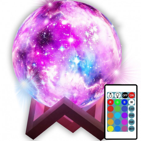 3D-kuukujuline RGB-öölamp LED-valgusti puldiga