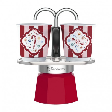BIALETTI kohvikeetja komplekt Mini Express 2TZ + 2 tassi Candyland 90ml (5461)