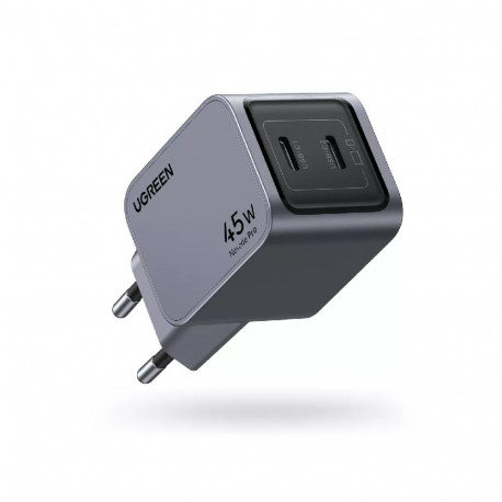 Ugreen mobiilseadme laadija 35008 universaalne AC-kiirlaadimisega siseruumides kasutatav, hall