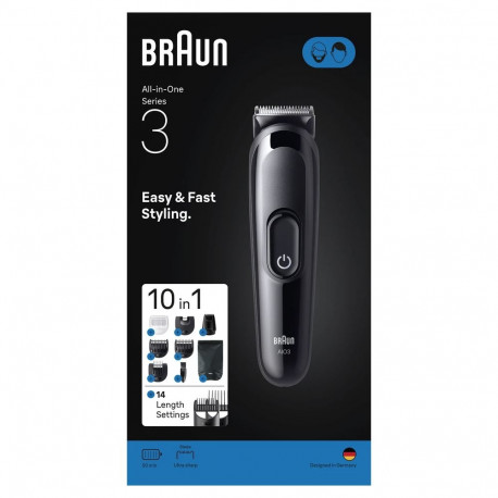 Braun AIO3560 hair trimmers/clipper Black 14 Nickel-Metal Hydride (NiMH)