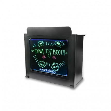 DNA Professional DJ BOOTH BK valgustatud RGB LED-paneeliga DJ-pult (must)