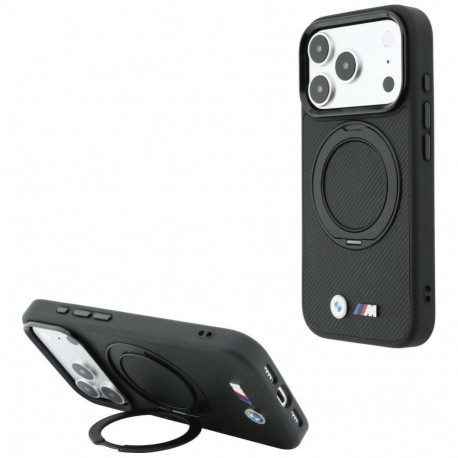 BMW BMW Kevlar Ring Stand 360 MagSafe Case for iPhone 18 Pro Max / 17 Pro Max - Black