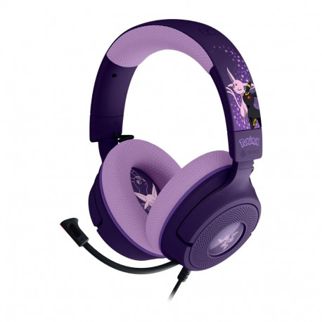 Razer mänguripeakomplekt Kraken V4 X Espeon & Umbreon Edition juhtmega mikrofoniga müravähendusega