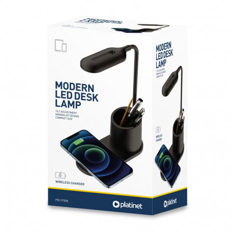 PLATINET DESK LAMP WIRELESS CHARGER 5W BLACK [45248]