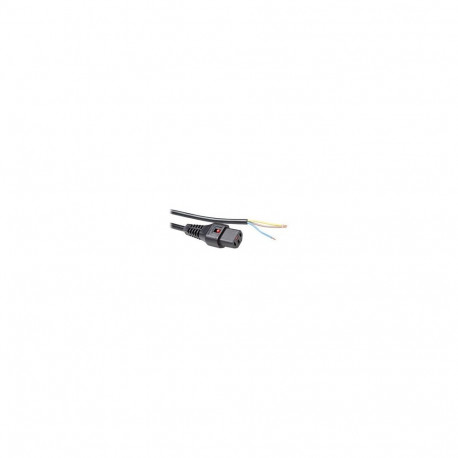 "Powercord C13 IEC Lock - open end black 3 m, PC979"
