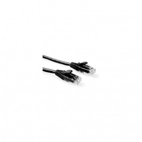 "Black 0.5 meter U/UTP CAT6 patch cable snagless with RJ45 connectors"