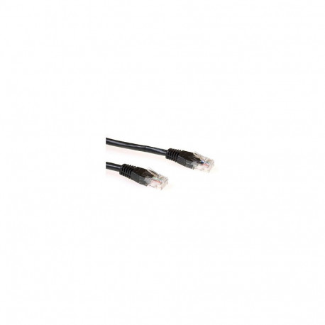 "Black 0.5 meter U/UTP CAT6A patch cable with RJ45 connectors"