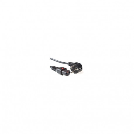"Powercord Schuko CEE 7/7 male (angled) - C13 IEC Lock black 3 m, EL234S"