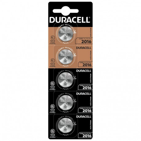 Battery - Duracell CR2016 3V Lithium Batteries Pack of 5
