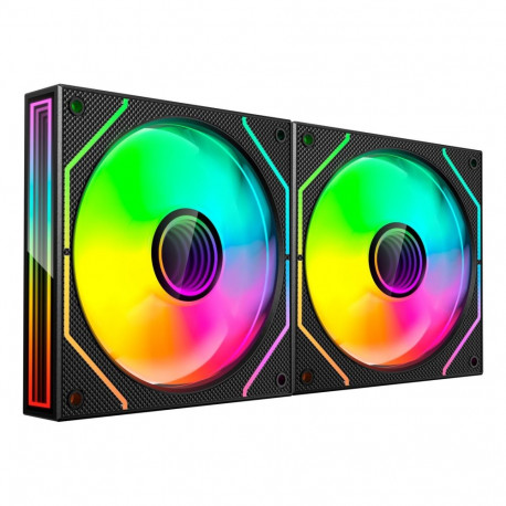 Case Fan - TACENS Mars Gaming MF3DPROX2 2-Pack RGB Black 120 mm 600-1600 RPM 43 CFM 2.48 mmH₂O